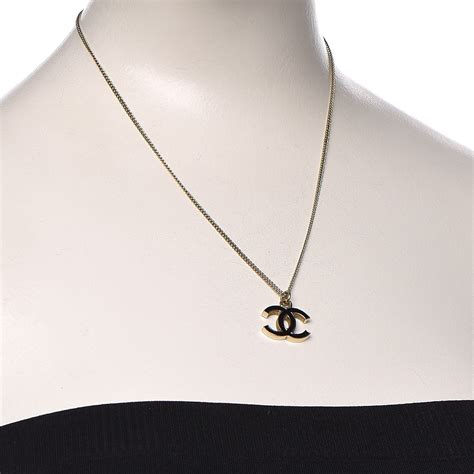 chanel necklace gold and black|Chanel Necklace Black And Gold .